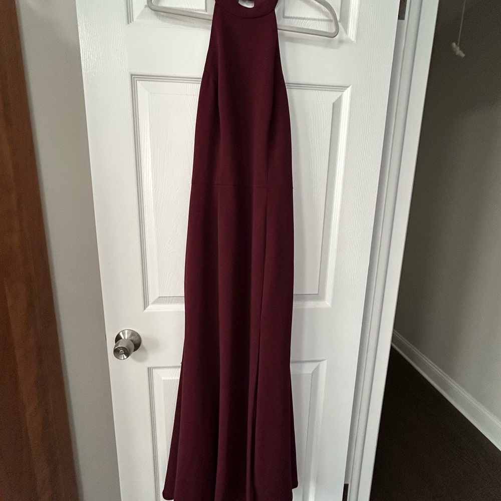 Bill Levkoff Deep Red Maxi Dress